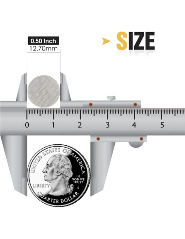 200 Pantallas de Tubo Acero Inoxidable STANKER 12.7 mm