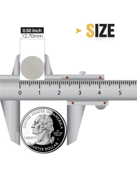 200 Pantallas de Tubo Acero Inoxidable STANKER 12.7 mm