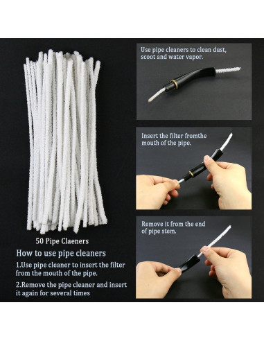 Kit Accesorios para Pipas Joyoldelf - 10 Bolas, 50 Limpiapipas