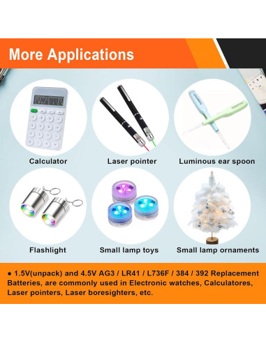 Baterías de botón Bayattoo L736F 30 unidades 4.5V para juguetes