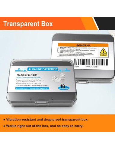 Baterías de botón Bayattoo L736F 30 unidades 4.5V para juguetes