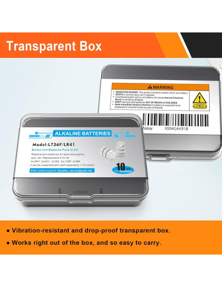 Baterías de botón Bayattoo L736F 30 unidades 4.5V para juguetes