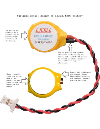Batería CMOS LJCELL ML1220 para DELL XPS 13 15 - 2 Pack