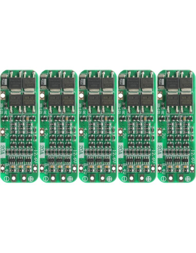 5PCS Placa de Protección BMS 20A 3S 12.6V Li-ion 18650
