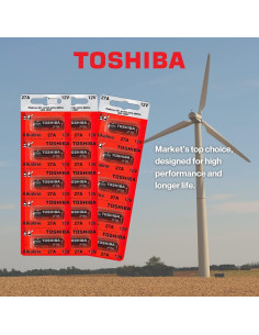 Baterías Alcalinas Toshiba 27A 12V - 15 Unidades 2