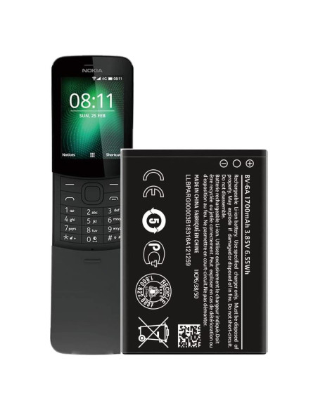 Batería BV-6A Reemplazo para Nokia 8110 4G 1700mAh