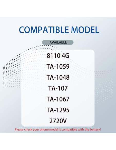 Batería BV-6A Reemplazo para Nokia 8110 4G 1700mAh