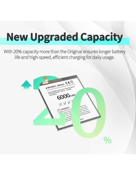 Batería de Reemplazo 6000mAh para Moto G Stylus 5G 2021 MD50