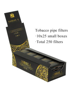 250 Filtros de Carbón Activo 7.8-8mm para Pipas de Tabaco 2