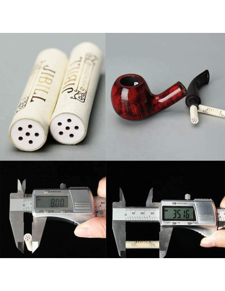 250 Filtros de Carbón Activo 7.8-8mm para Pipas de Tabaco