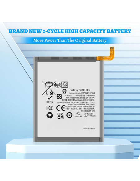 Batería de Reemplazo Samsung Galaxy S23 Ultra 6200mAh