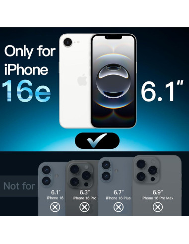 Protector de Pantalla JETech para iPhone 16e 6.1" 2025 - Vidrio Templado 9H - Paquete de 3