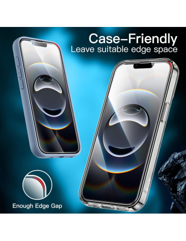 Protector de Pantalla JETech para iPhone 16e 6.1" 2025 - Vidrio Templado 9H - Paquete de 3