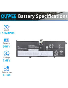 Batería de Reemplazo L18M4PH0 para Lenovo Ideapad Yoga C940 60Wh 2