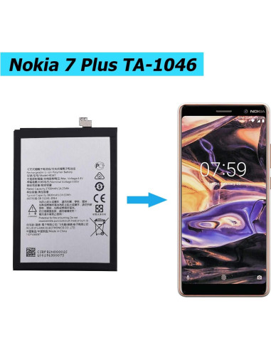 Batería de Reemplazo HE347 para Nokia 7 Plus 3700mAh