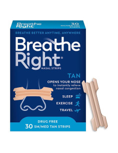 Tiras Nasales Breathe Right Original Pequeñas/Medianas 30ct
