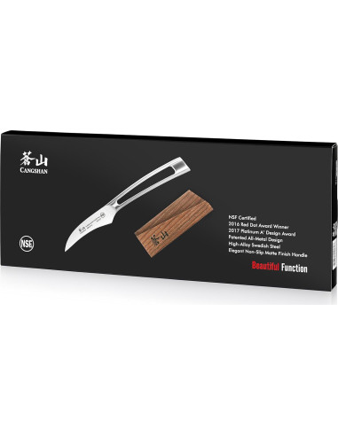 Cuchillo de Pelar Cangshan TN1 2.75" Acero Sueco 14C28N