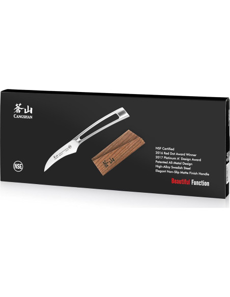 Cuchillo de Pelar Cangshan TN1 2.75" Acero Sueco 14C28N
