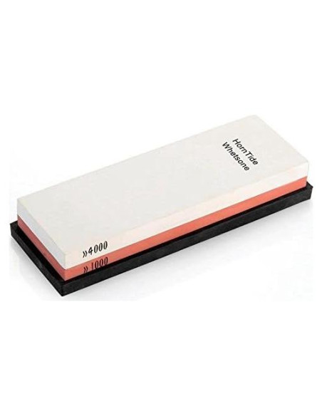 Piedra de Afilado HornTide 1000/4000 con Soporte 18.4x6.4 cm