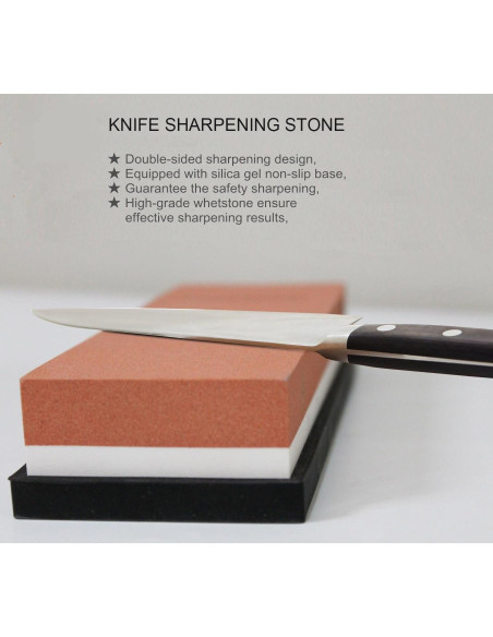 Piedra de Afilado HornTide 1000/4000 con Soporte 18.4x6.4 cm