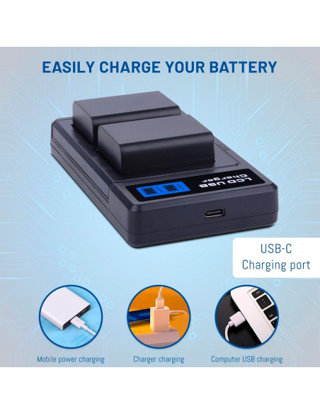 Batería NP-FW50 + Cargador Doble USB con Pantalla LCD - Sony