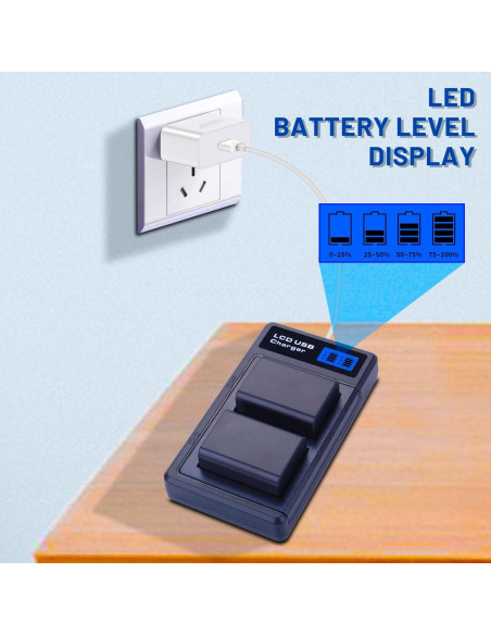 Batería NP-FW50 + Cargador Doble USB con Pantalla LCD - Sony