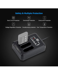 Cargador Triple USB para Batería Sony NP-BX1 - Carga Rápida 2