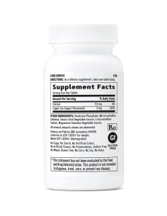 Cobre GNC 2mg - 100 Tabletas Vegetarianas Sin Gluten 2