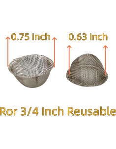 Filtros de Pantalla de Tubo Ruilida 50 Piezas 1.91 cm 2