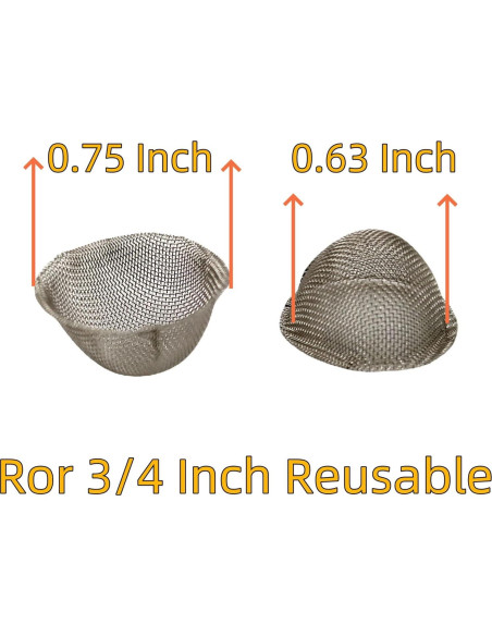 Filtros de Pantalla de Tubo Ruilida 50 Piezas 1.91 cm