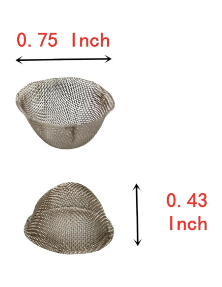 Filtros de Pantalla de Tubo Ruilida 50 Piezas 1.91 cm