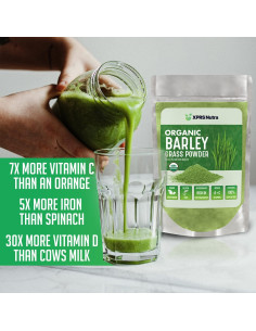 Polvo de Cebada Orgánica XPRS Nutra 450g - Superalimento Verde 2
