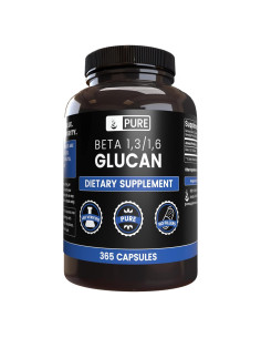 Cápsulas de Beta Glucano 1,3/1,6 Puras 365 Unidades - Ingredientes Orgánicos Puros