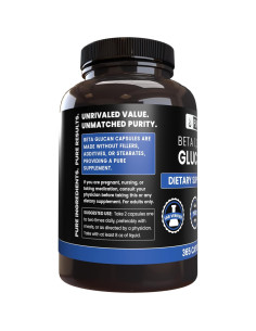 Cápsulas de Beta Glucano 1,3/1,6 Puras 365 Unidades - Ingredientes Orgánicos Puros 2