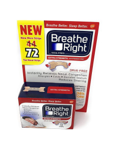 Tiras Nasales Breathe Right Extra 72 Unidades Paquete