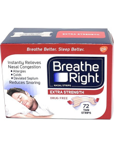 Tiras Nasales Breathe Right Extra 72 Unidades Paquete 2