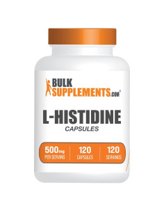 Cápsulas de L-Histidina BulkSupplements 500mg - 120 unidades