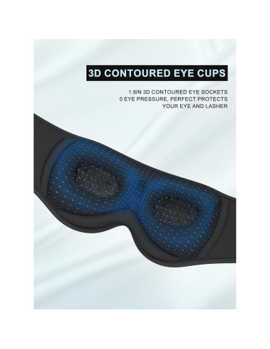Auriculares para dormir LC-dolida Bluetooth 3D con máscara
