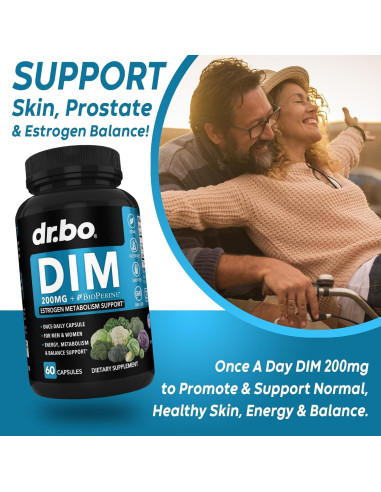 Suplemento DIM 200mg DR. BO - Equilibrio Hormonal y Acné - 60 Cápsulas