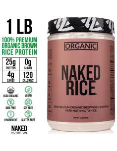 Proteína de Arroz Integral Orgánico NAKED 0.45Kg - Vegana 2