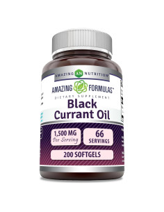 Aceite de Grosella Negra Amazing Nutrition 1500 mg 200 Gelatinas