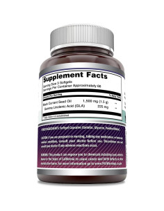 Aceite de Grosella Negra Amazing Nutrition 1500 mg 200 Gelatinas 2