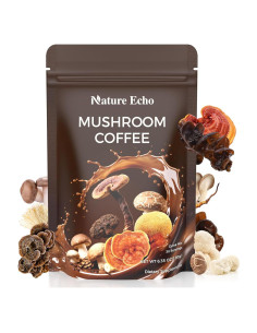 Café de Hongo Instantáneo Nature Echo 180g - 11 Hongos + Ashwagandha