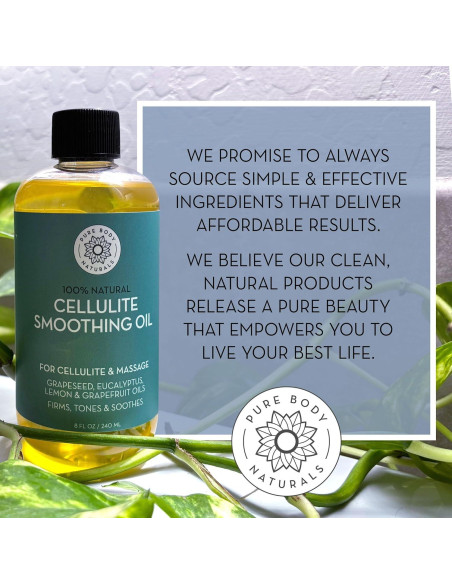 Aceite Anticelulitis Pure Body Naturals 236ml Reafirmante