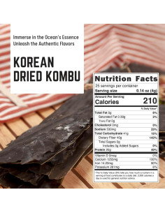 Kombu Seco Coreano 100% Natural - Alga Marina 200 g (2 Paquetes) 2