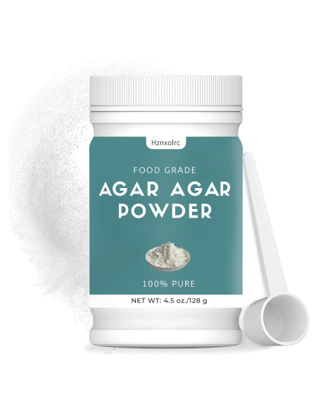 Polvo de Agar Agar 128g Hznxolrc - Gelificante Natural Vegano