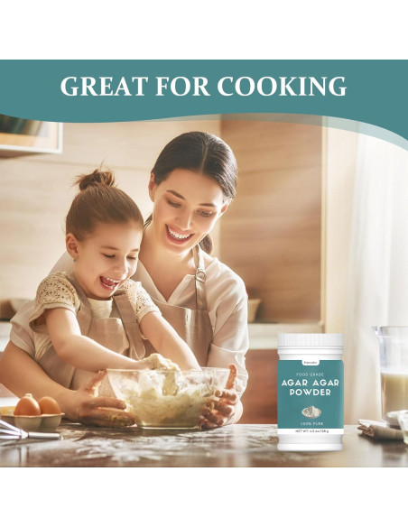 Polvo de Agar Agar 128g Hznxolrc - Gelificante Natural Vegano