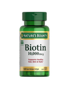 Biotina Nature's Bounty 10,000 mcg 120 Gelatinas para Cabello, Piel y Uñas