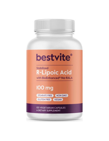 Ácido R-Lipoico 100mg Bestvite 120 Cápsulas Veganas