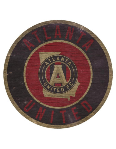 Cartel de Madera Atlanta United FC 30 cm Decoración Pared